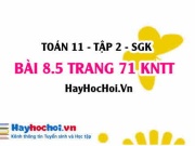 Bài 8.5 trang 71 Toán 11 tập 2 Kết nối tri thức